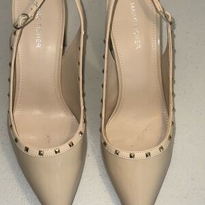Marc Fisher Women's Tan Studded Heels